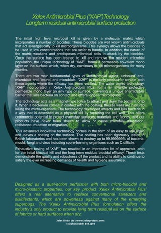 XAP - Long Term Antimicrobial Coating and disinfectant. | PDF