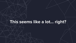 This seems like a lot… right?
 