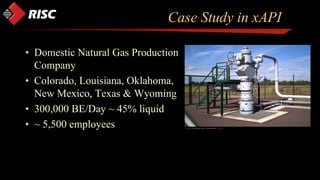 Case Study in xAPI
• Domestic Natural Gas Production
Company
• Colorado, Louisiana, Oklahoma,
New Mexico, Texas & Wyoming
...