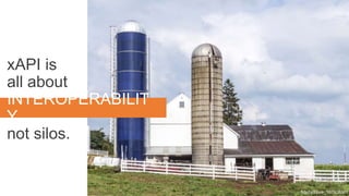 AdobeStock_107605561
xAPI is
all about
INTEROPERABILIT
Y
not silos.
 