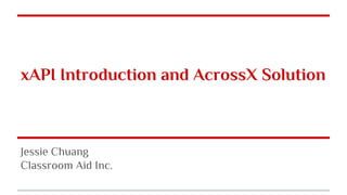 xAPI and AcrossX Solution
Classroom Aid Inc.
 