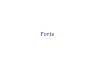 Fonts

 