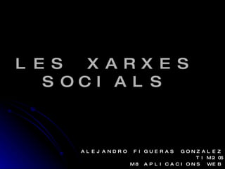 LES XARXES SOCIALS ALEJANDRO FIGUERAS GONZALEZ TIM2-06 M8 APLICACIONS WEB 