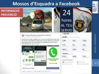 JoanBrull–Abril/Maig2015
12
Mossos d’Esquadra a Facebook
INFORMACIÓ
PREVENCIÓ
 