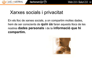 Xarxes socials mixtesPacients:Informació sobre salut.