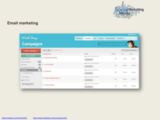 Email marketing




https://twitter.com/nfornellsm   http://www.linkedin.com/in/neusfornells
 