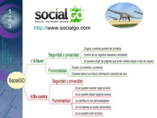 1
2
3 http://www.socialgo.com
 