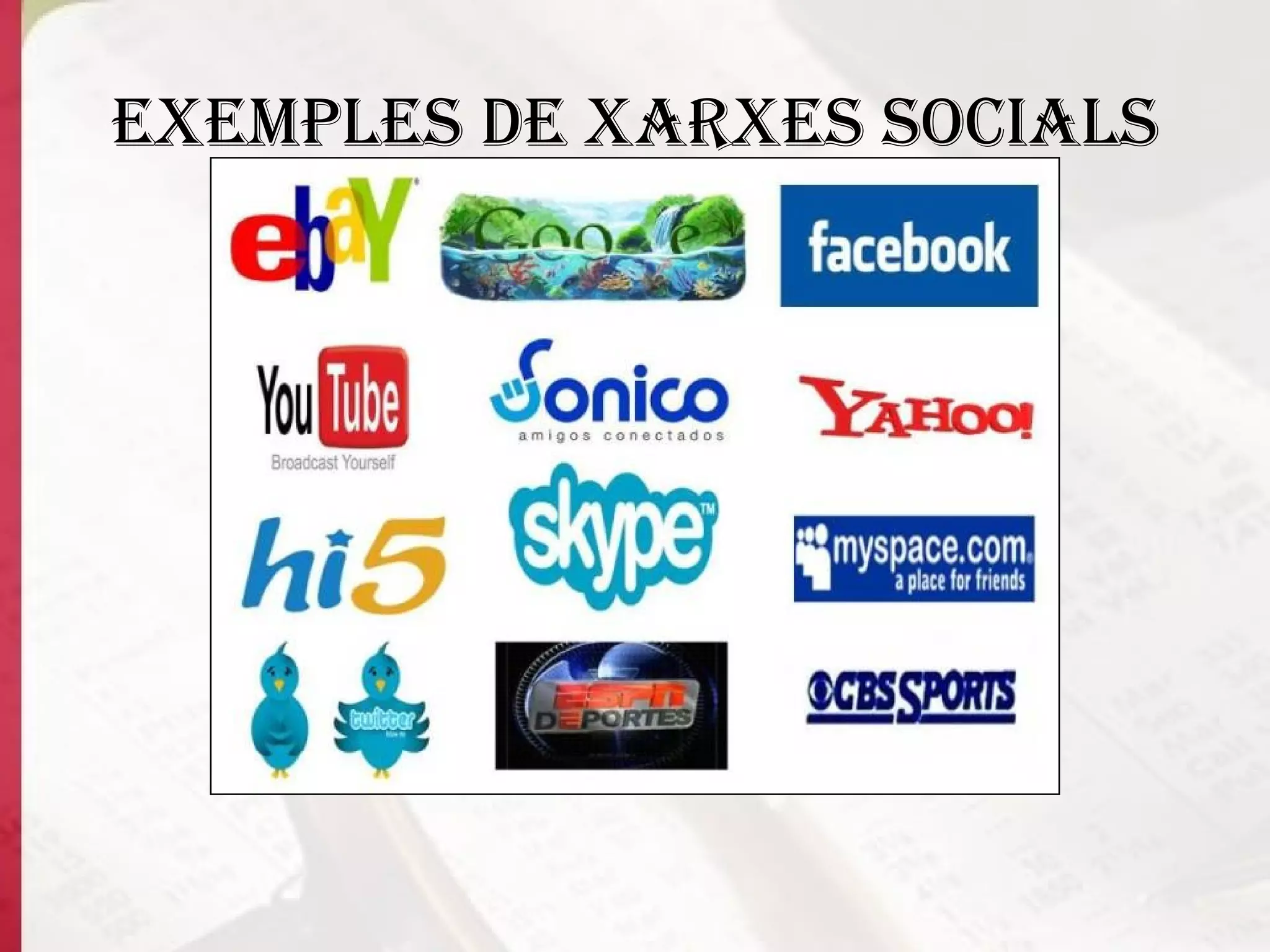 Exemples de Xarxes Socials 