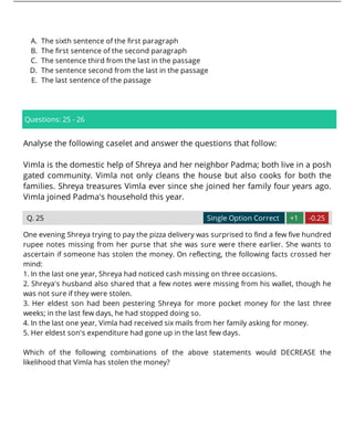 XAT 2017 Previous Year Question Paper | PDF