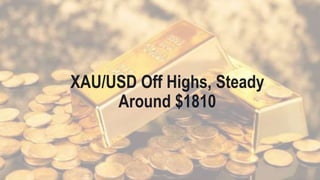 XAU/USD Off Highs, Steady
Around $1810
 