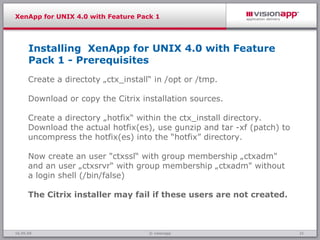 XenApp Unix | PPT