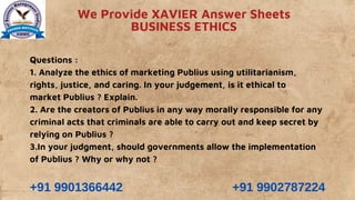 XAVIER - BUSINESS ETHICS - 3 - XAVIER MBA ANSWER SHEETS.pdf