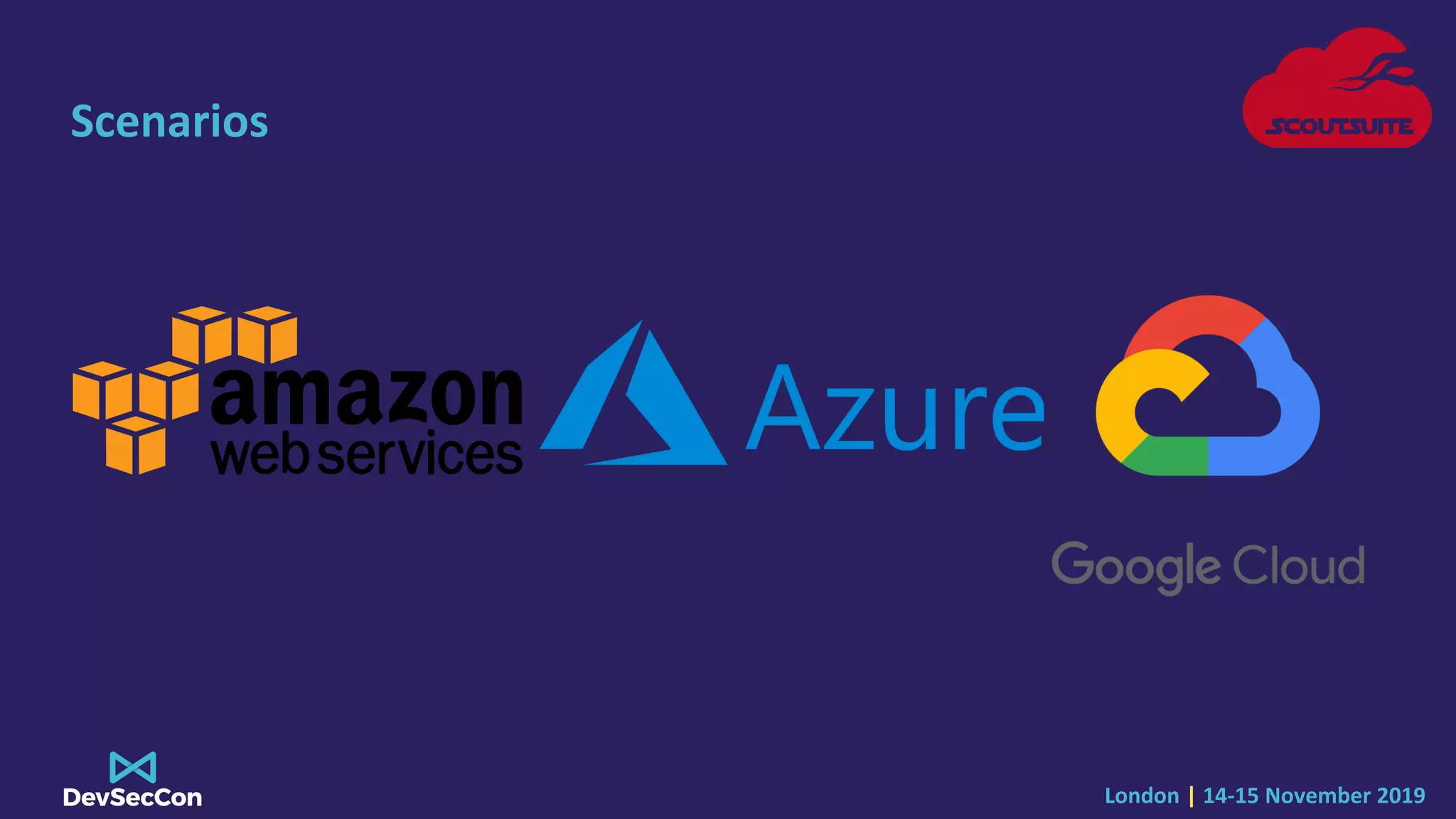 London | 14-15 November 2019
Scenarios
 