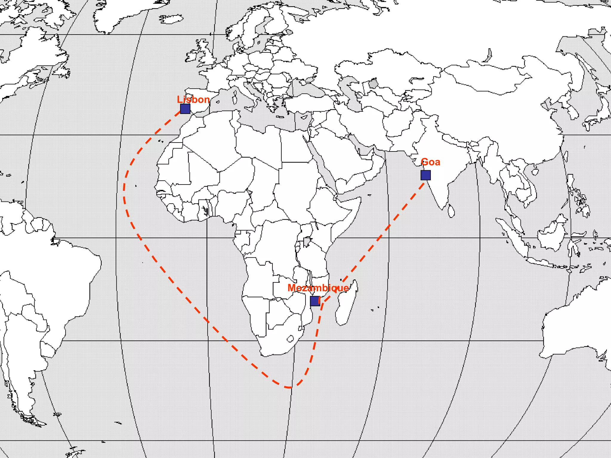 Lisbon Mozambique Goa 
