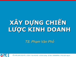XÂY DỰNG CHIẾNXÂY DỰNG CHIẾN
LƯỢC KINH DOANHLƯỢC KINH DOANH
TS. Phạm Văn PhổTS. Phạm Văn Phổ
 