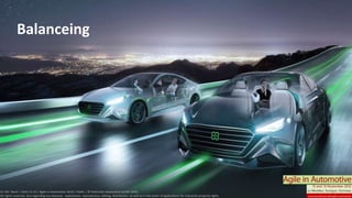 CC SSE Much | 2016-11-15 | Agile in Automotive 2016 | Public | © Elektrobit Automotive GmbH 2016.
All rights reserved, also regarding any disposal, exploitation, reproduction, editing, distribution, as well as in the event of applications for industrial property rights.
Balanceing
CC SSE Much | 2016-11-15 | Agile in Automotive 2016 | Public | © Elektrobit Automotive GmbH 2016.
All rights reserved, also regarding any disposal, exploitation, reproduction, editing, distribution, as well as in the event of applications for industrial property rights.
 