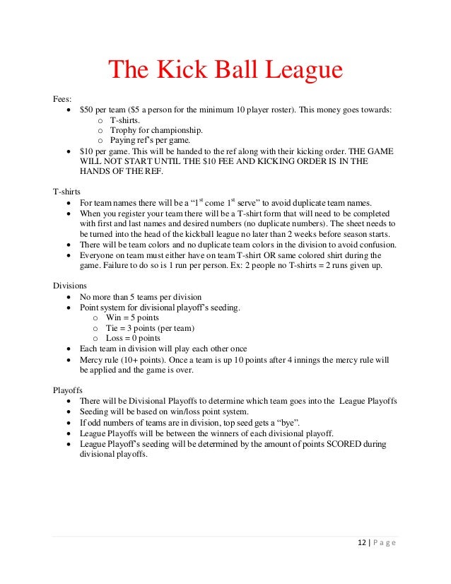 MaplewoodSouth Orange Kickball (Idea)