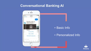 Conversational Banking AI
▪ Basic Info
▪ Personalized Info
 