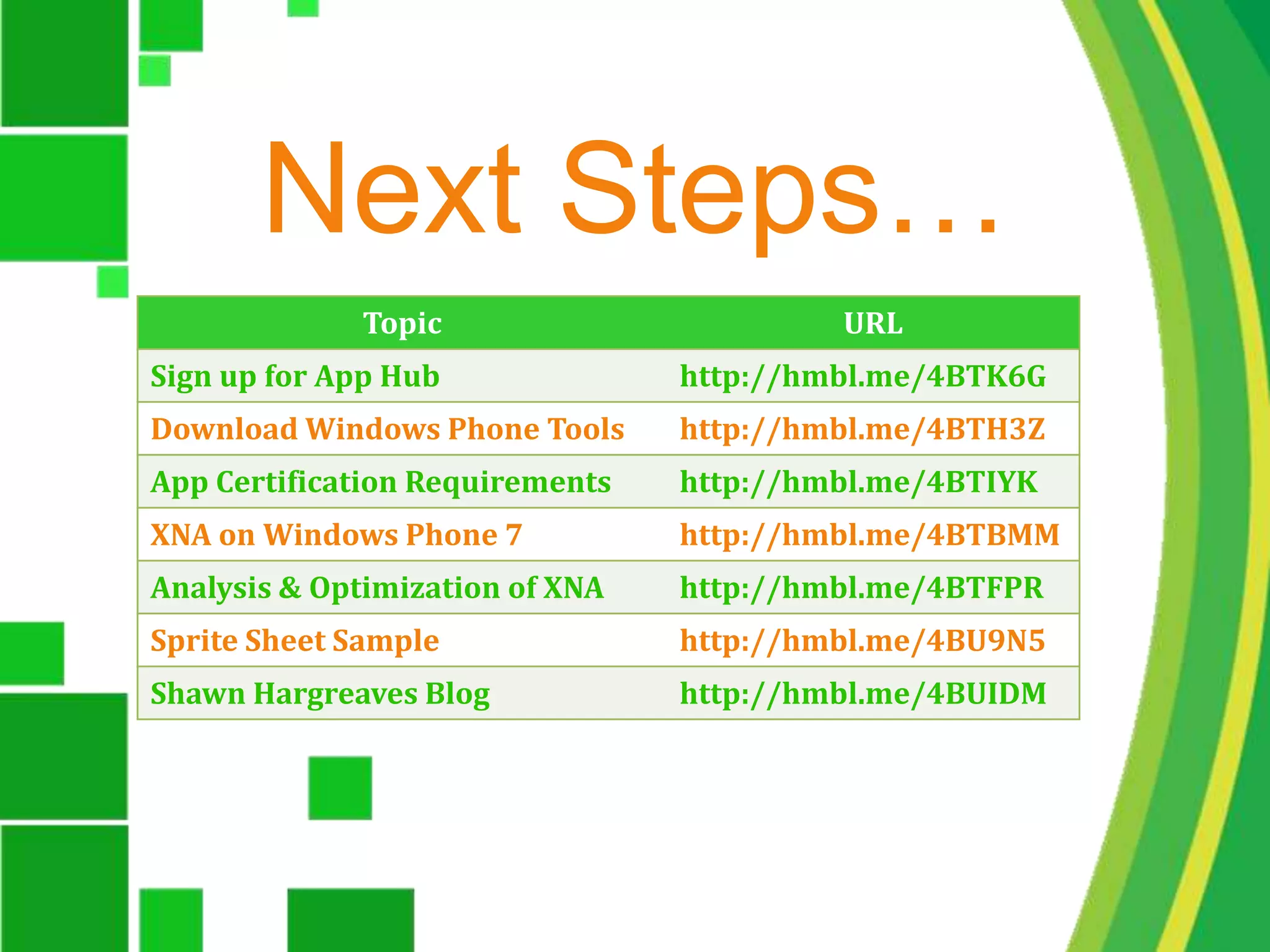 Next Steps…
