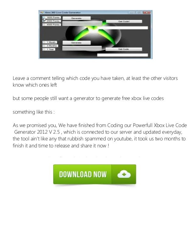 Xbox 360 redeem code generator download free