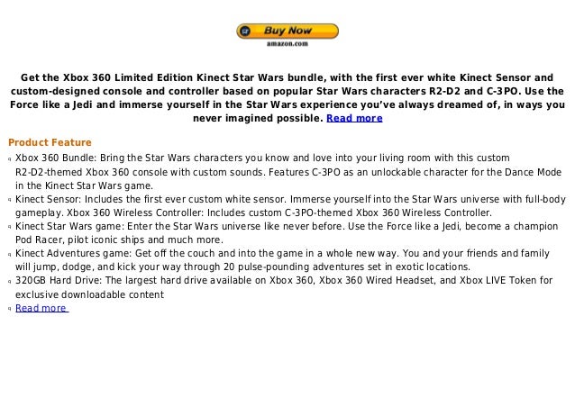 Xbox 360 Limited Edition Kinect Star Wars Bundle