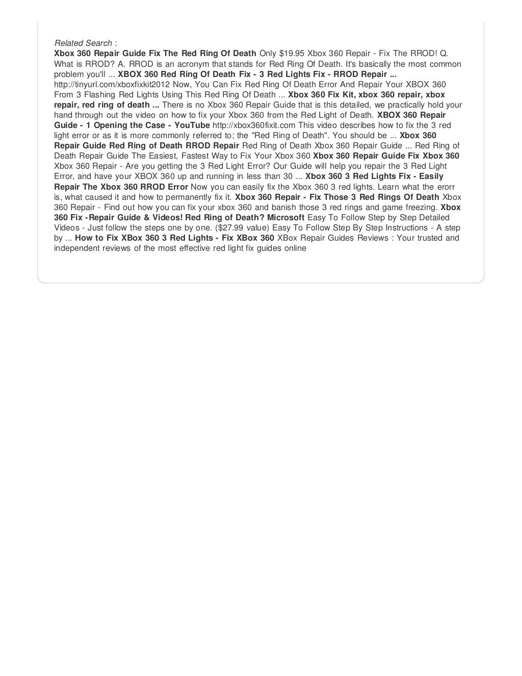 Xbox 360 repair guide the original 3 red light fix guide! 20130429051755