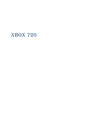 Xbox 720
 