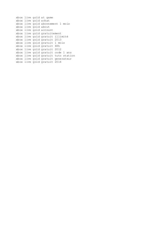 xbox live gold abonnement