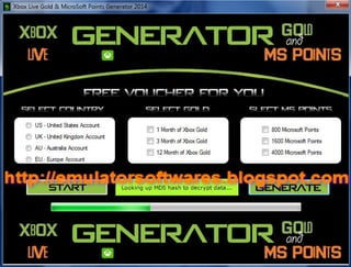 Xbox Live Gold & MicroSoft Points Generator 2014