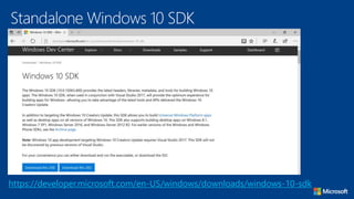Standalone Windows 10 SDK
https://developer.microsoft.com/en-US/windows/downloads/windows-10-sdk
 
