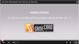 Xbox Giftcard activeren op Xbox One