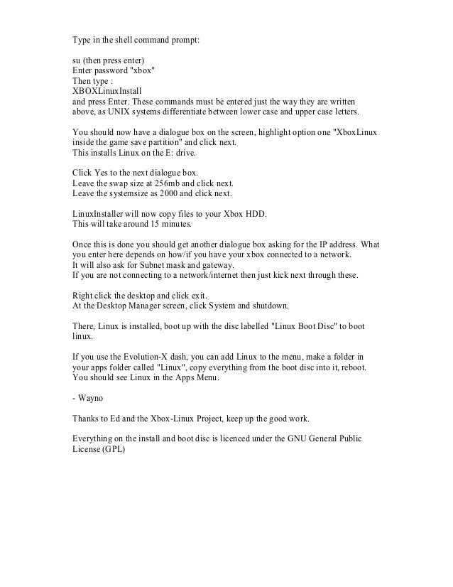 xbox linux project