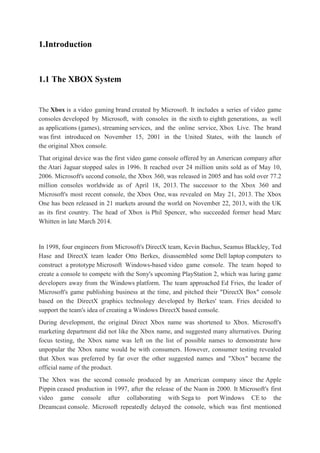 Xbox Introduction Xbox system | PDF