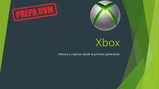 Xbox
Historia y mejoras desde la primera generación
 