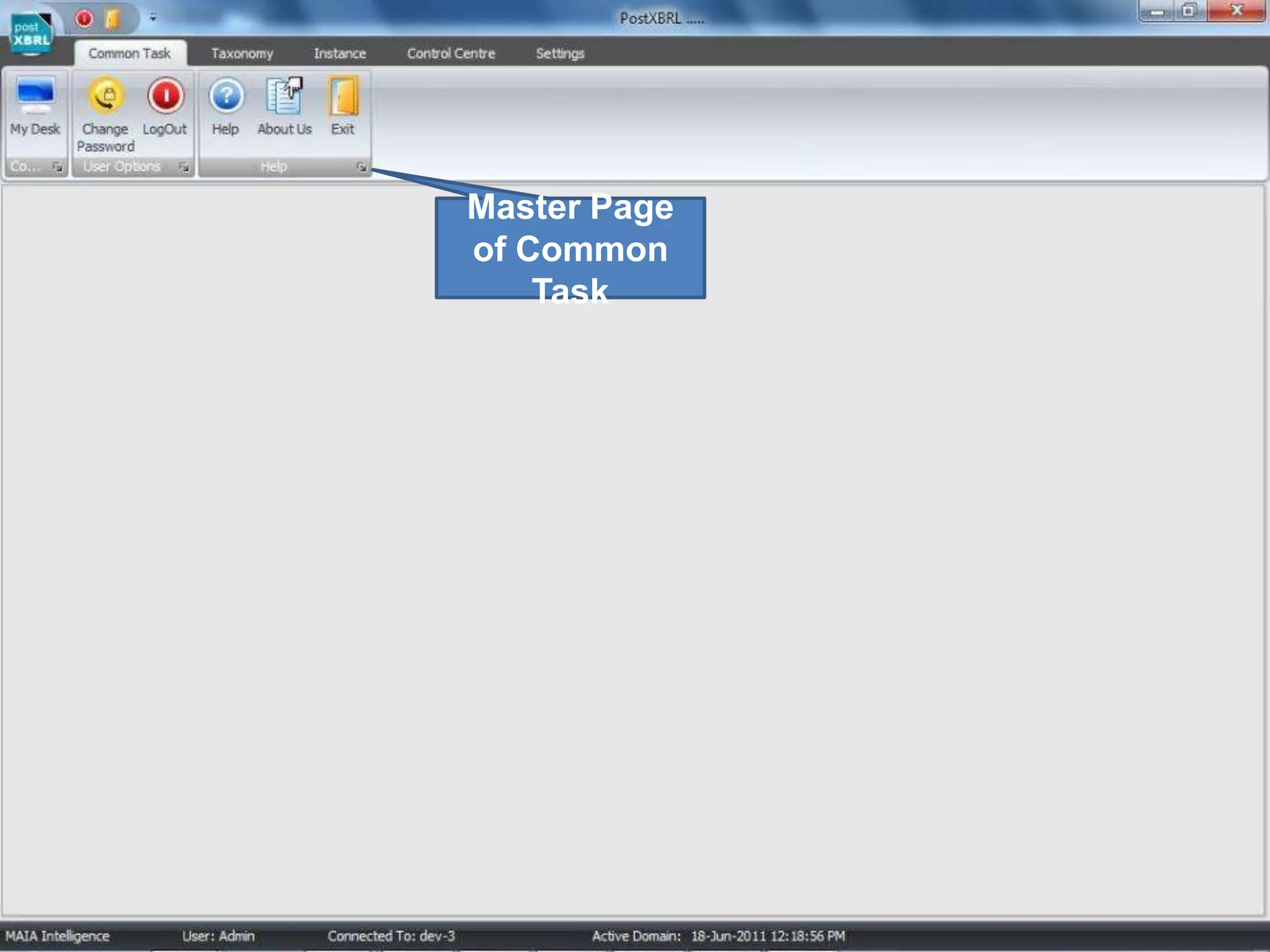 Master Page of Common Task