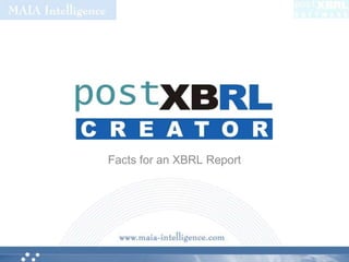 Facts for an XBRL Report