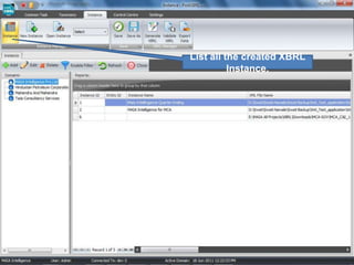 List all the created XBRL Instance.