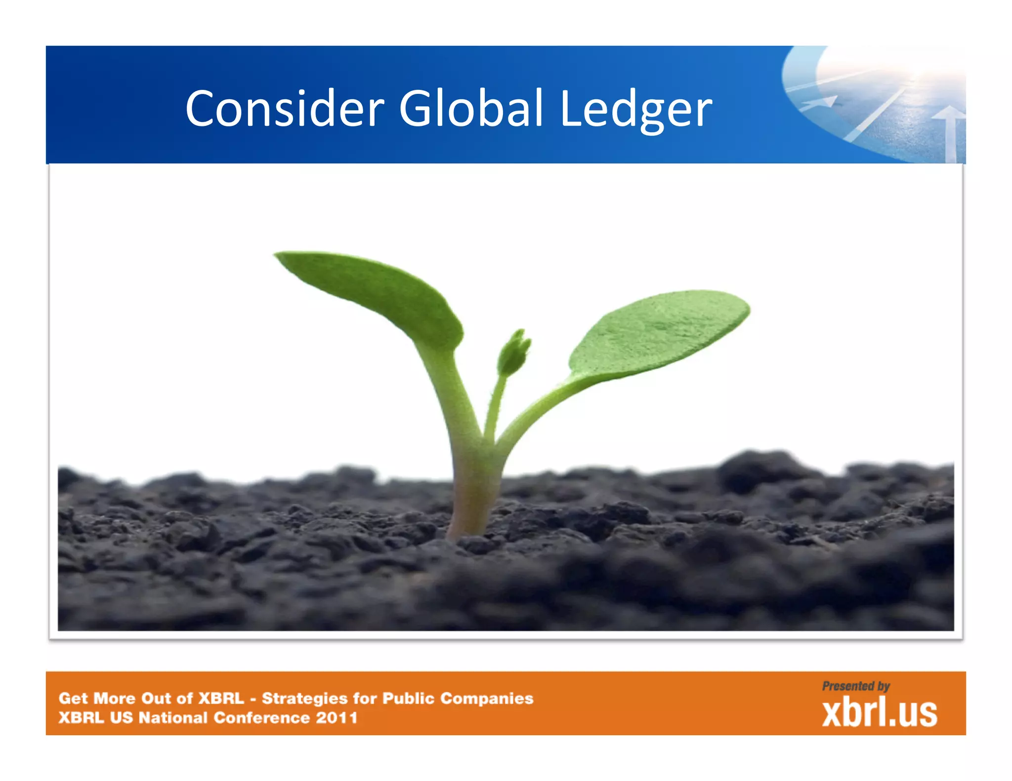 Consider	
  Global	
  Ledger
                           	
  
 