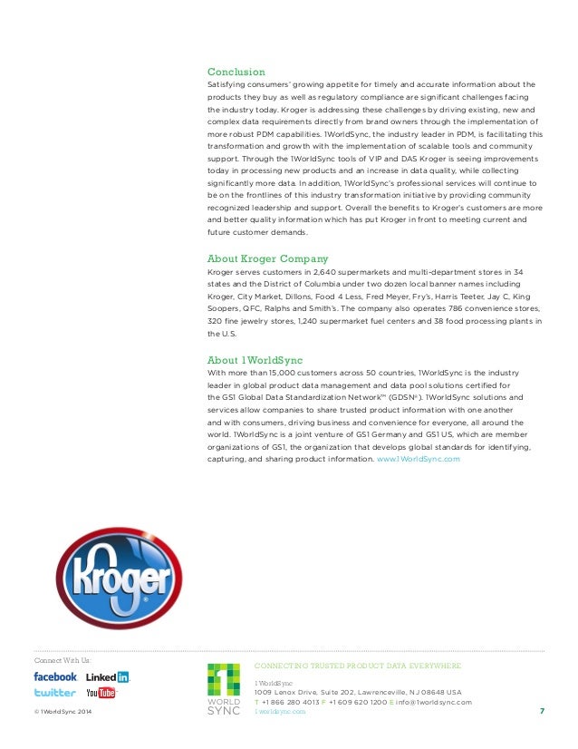 The Kroger Company Transforming the Product Data Management Landscape