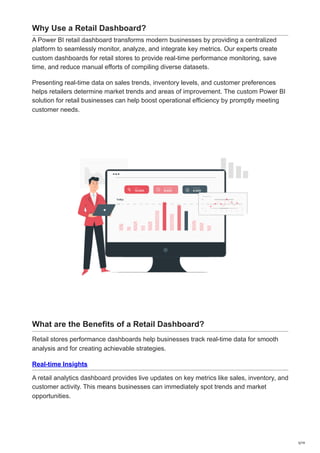Retail Dashboard Solutions for Smarter Business Insights | PDF