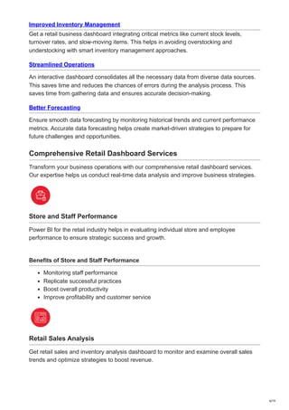 Retail Dashboard Solutions for Smarter Business Insights | PDF