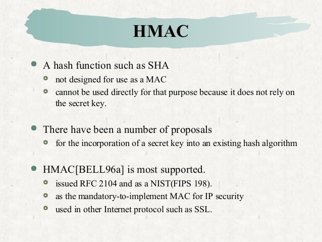 Hash Function For Mac