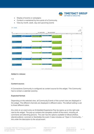 XCC Technical User’s Guide
XCC_R_10.0.0
26 / 79
5 Update
Updating the XCC application on a WebSphere Application server is not really different to an update
of other enterprise applications on a WebSphere Application server.
Important: We implemented a feature to import and export pages from the database as XML files.
Please make sure that you make a backup of XCC your pages before you start the update procedure.
In order to do so, please follow the instructions in this documentation, described in chapter 7.14
Import and export of XML files.
We only support an update to XCC version 10.0.0 from version >= 9.0.X. If you need to update from
an earlier version you have to update that version to XCC v9.0.X first and afterwards to XCC 10.0.0.
Step Instructions
1 Open the Integrated Solutions Console (ISC) of your Deployment Manager and navigate to
Applications > Application Types > WebSphere enterprise applications, select the XCC
application and click on „Update”.
2 Select „Replace the entire application” and use the „Browse” button to navigate to the
update ear file on your file system.
Click „Next”.
3 Choose the „Fast Path” installation option and click "Next".
4 Step 1: Select installation options: click "Next"
5 Step 2: Map modules to servers: click "Next"
6 Step 3: Summary: click „Finish”.
7 Click “Save directly to the master configuration”.
After an update:
Restart the XCC application using the ISC. Please also clear the cache of your browser. If you have
modified one or more of the i18n files, please back them up. Then delete all files and restart the XCC
application. New versions of XCC will bring newer versions of the predefined language files and the
template file. In case you have modified any of the languages or created a new language file, please
compare your modifications to the newly created files and re-apply your modifications or
complement your created language files with the new keys missing in your older version files. After
this you have to upload the new versions of the i18n files. Further details on this topic can be found
in chapter 7.9.
 
