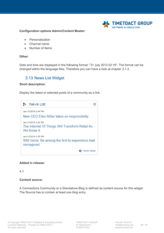 XCC Technical User’s Guide
XCC_R_10.0.0
39 / 79
12 Open the data source XCC and navigate to WebSphere Application Server data source properties.
Activate “Validate existing pooled connections”.
13 Save your changes directly to the master configuration and synchronize the nodes. Afterwards
please check that a connection to the data source can be established successfully.
Important: Please restart the XCC application after configuring the database, because it may happen
that the XCC caches the database connection. Open the XCC in your browser, now you should be
able to configure XCC.
 