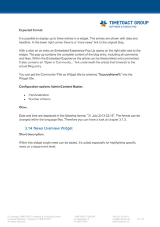 XCC Technical User’s Guide
XCC_R_10.0.0
40 / 79
6.3 Using MSSQL as database
6.3.1 Create MSSQL database
We have included a SQL script file for each supported RDBMS into the XCC Release Package zip file.
The SQL scripts can be found in the subdirectory "SQLScripts".
Step Instructions
1 You might want to change the script file to better fit into your system:
Change the file & path of the database in the script file:
change line 4: "C:DataMSSQLXCC_DATA1.mdf"
Change the file & path of the log in the script file:
change line 6: "C:DataMSSQLXCC_LOG"
Change the user for accessing the XCC database:
change XCCUSER in section “-- create user”
2 Open a command window and run the following command:
sqlcmd -S <yourserver> -i <path>/Create_XCC_MSSQL_Database.sql
Close the command window.
6.3.2 Create MSSQL JAAS security alias
The JAAS (or J2C) security alias holds the credentials that are used to access the XCC database on the
database server. It is referenced in the XCC data source.
 