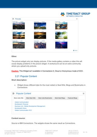 XCC Technical User’s Guide
XCC_R_10.0.0
50 / 79
6 Enter the values and click „Ok“.
Important: The user id of your database MUST be XCC, the same applies for the User ID in the JAAS
security alias.
7 Save your changes to the master configuration.
6.4.3 Create Oracle JDBC provider (optional)
You may reuse an existing JDBC provider e.g. "activitiesJDBC". If you want to have a clear separation
for the XCC database follow these instructions.
Step Instructions
1 Open the Integrated Solutions Console (ISC) of your Deployment manager and perform the
following steps.
 