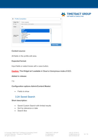 XCC Technical User’s Guide
XCC_R_10.0.0
54 / 79
5 Select a JDBC provider: If you already have a “Oracle JDBC Provider” use this one, otherwise create
one. Click „Next”
6 Enter host name, driver type and port for your MSSQL server and your XCC database and click
„Next“.
7 Enter the URL: jdbc:oracle:thin:@<your_server_ip/dns_name>:<your_port>:<your_SID>
Click “Next”
8 Click „Finish” on the summary screen.
 