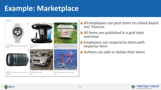 12
Schedule workflow actions
Time-based workflows
Progress workflow stages
Escalations
Reminders
Clean up legacy data
Scheduled reports
Mail notifications
Requires NodeJS and JS know how
FEB4ICEC – Scheduler
 