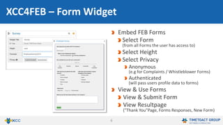 Built Forms, Lists & Workflows with the IBM Forms Experience Builder (FEB) for the IBM Connections Engagement Center (ICEC)