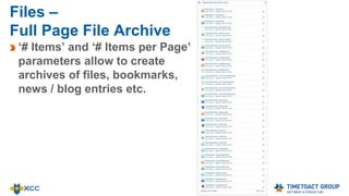 Important Links
Display most
relevant links
Limit entries
Set page size
Personalize
content
 